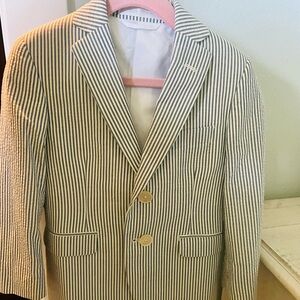 Ralph Lauren Blue and White Striped Blazer